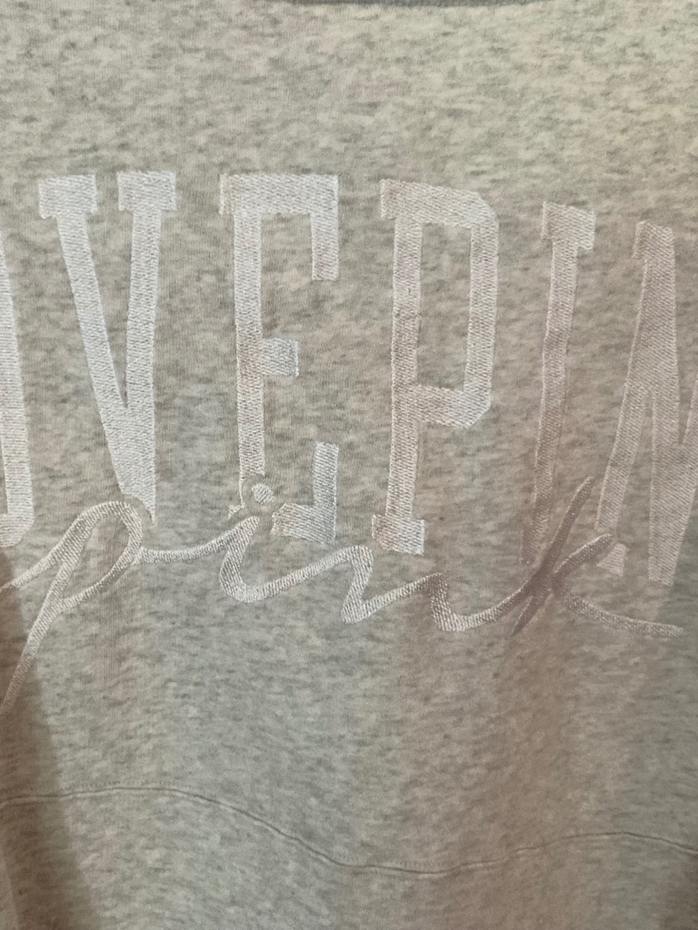 Pink Victorias Secret gray sweatshirt,L